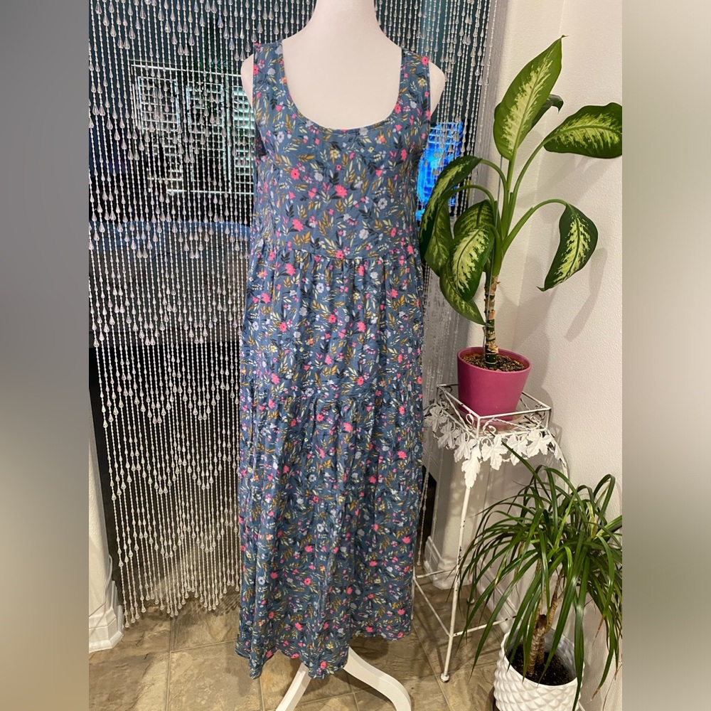 FLORAL VACATION READY MIDI DRESS NWOT